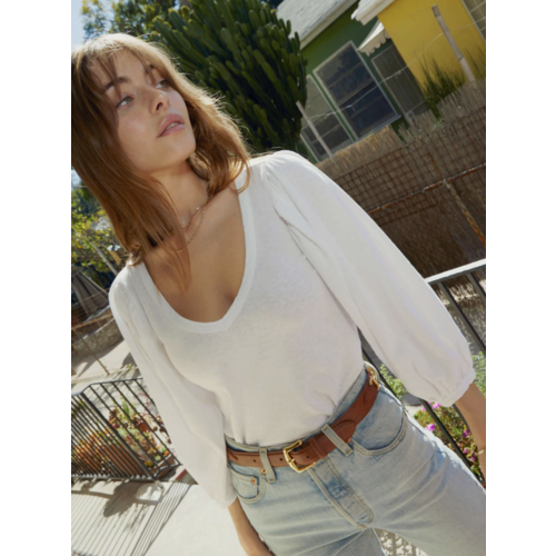 NATION LTD NATION FRANCESCA PUFF SLEEVE V-NECK NATION LTD NATION FRANCESCA PUFF SLEEVE V-NECK