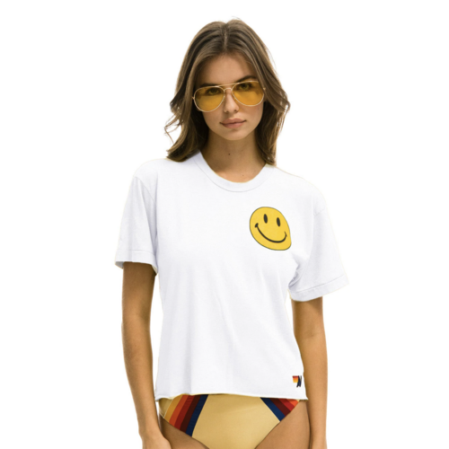 AVIATOR NATION AVIATOR NATION SMILEY 2 BOYFRIEND TEE AVIATOR NATION AVIATOR NATION SMILEY 2 BOYFRIEND TEE