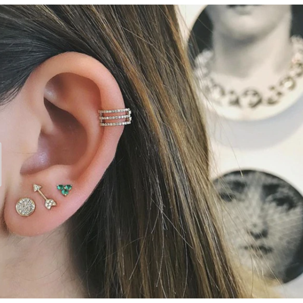 EF COLLECTION MINI DISC STUD EARRING