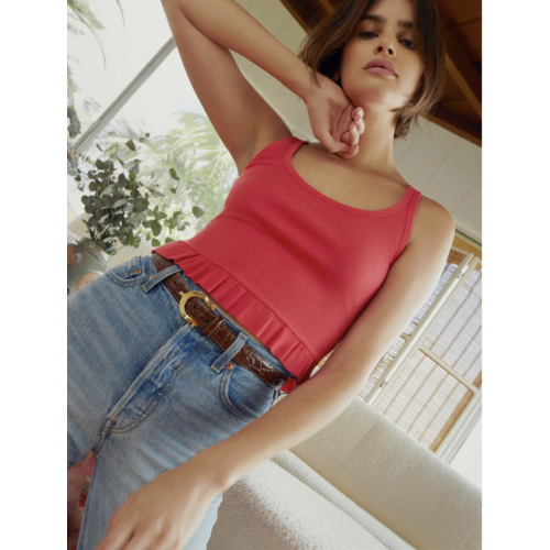 NATION LTD NATION LANGLEY RUFFLE CROP TOP NATION LTD NATION LANGLEY RUFFLE CROP TOP