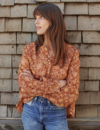 SUNDRY FLORAL BUTTON DOWN TOP