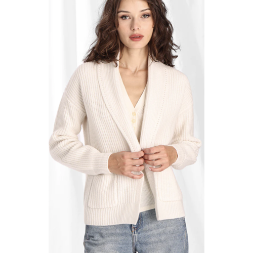 MINNIE ROSE MINNIE ROSE CASHMERE SHAWL COLLAR CARDIGAN MINNIE ROSE MINNIE ROSE CASHMERE SHAWL COLLAR CARDIGAN