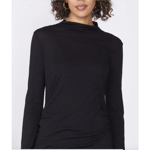 STATESIDE STATESIDE SUPIMA SLUB LONG SLEEVE SHIRRED DRESS STATESIDE STATESIDE SUPIMA SLUB LONG SLEEVE SHIRRED DRESS