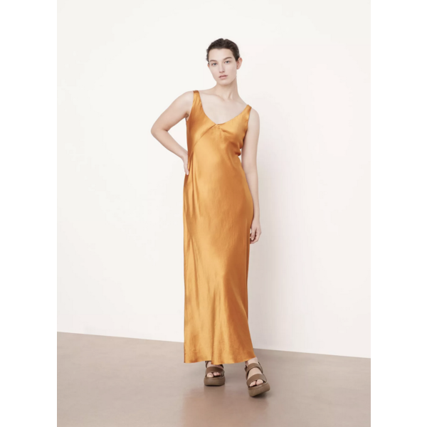 VINCE V-NECK MAXI SLIP DRESS