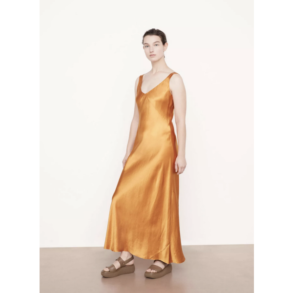 VINCE V-NECK MAXI SLIP DRESS