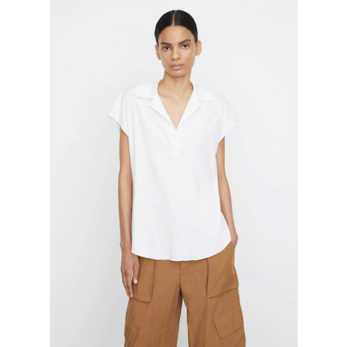 VINCE CAP SLEEVE POLO POPOVER 