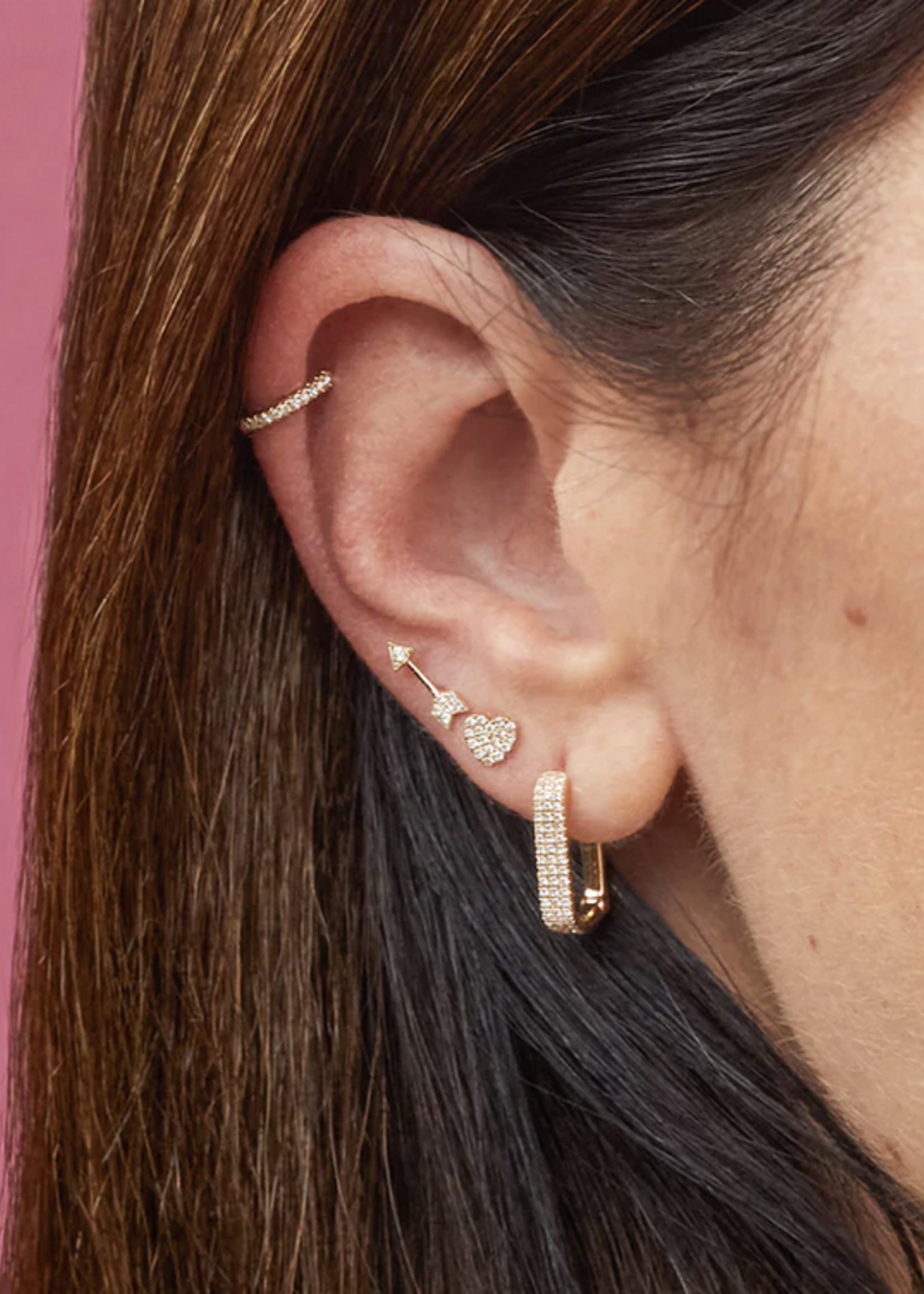 EF COLLECTION EF COLLECTION SINGLE BABY HEART STUD