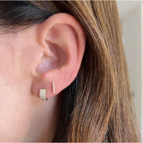 EF COLLECTION EF COLLECTION DIAMOND MINI BAR STUD EARRING EF COLLECTION EF COLLECTION DIAMOND MINI BAR STUD EARRING
