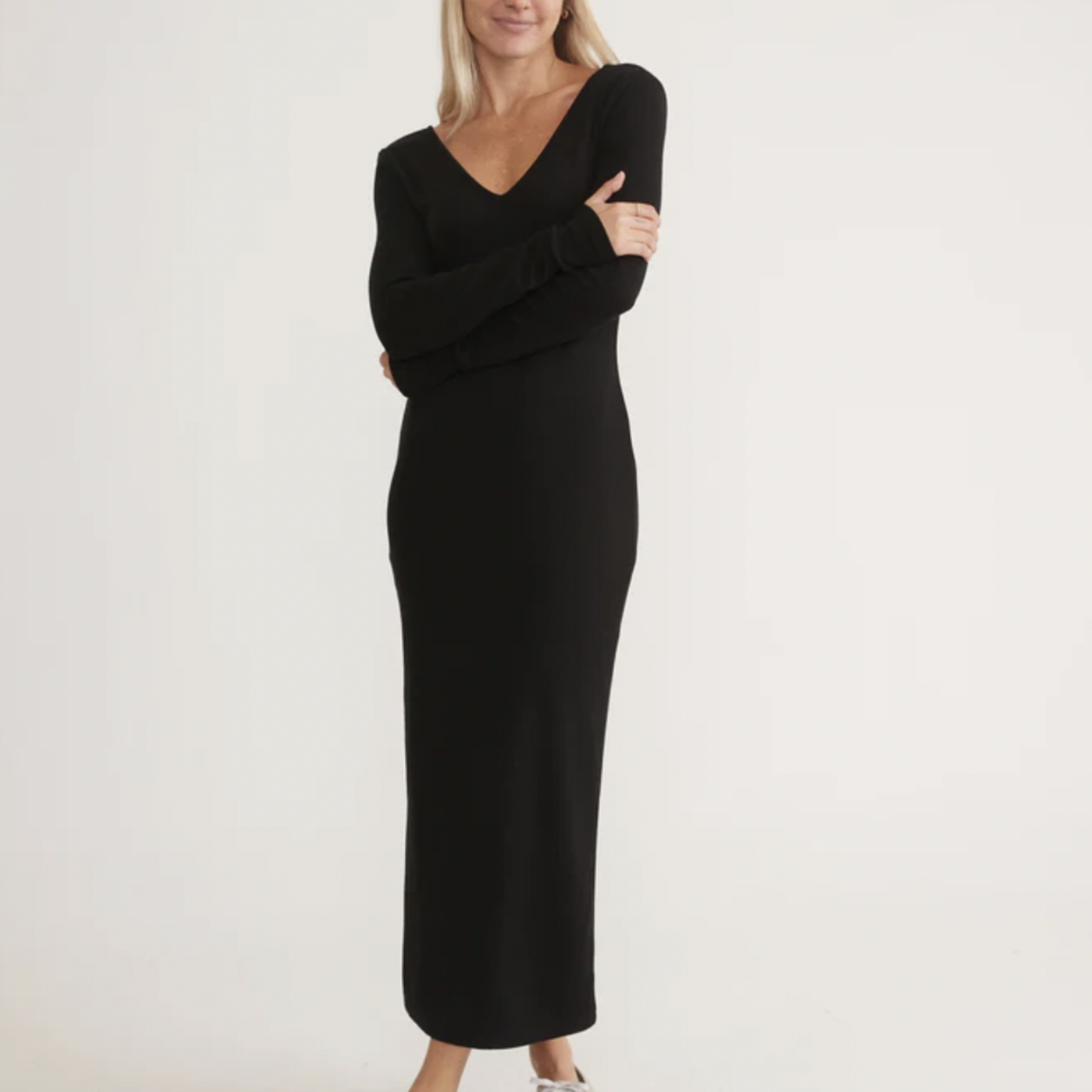MARINE LAYER MARINE LAYER LEXI RIB VNECK MAXI