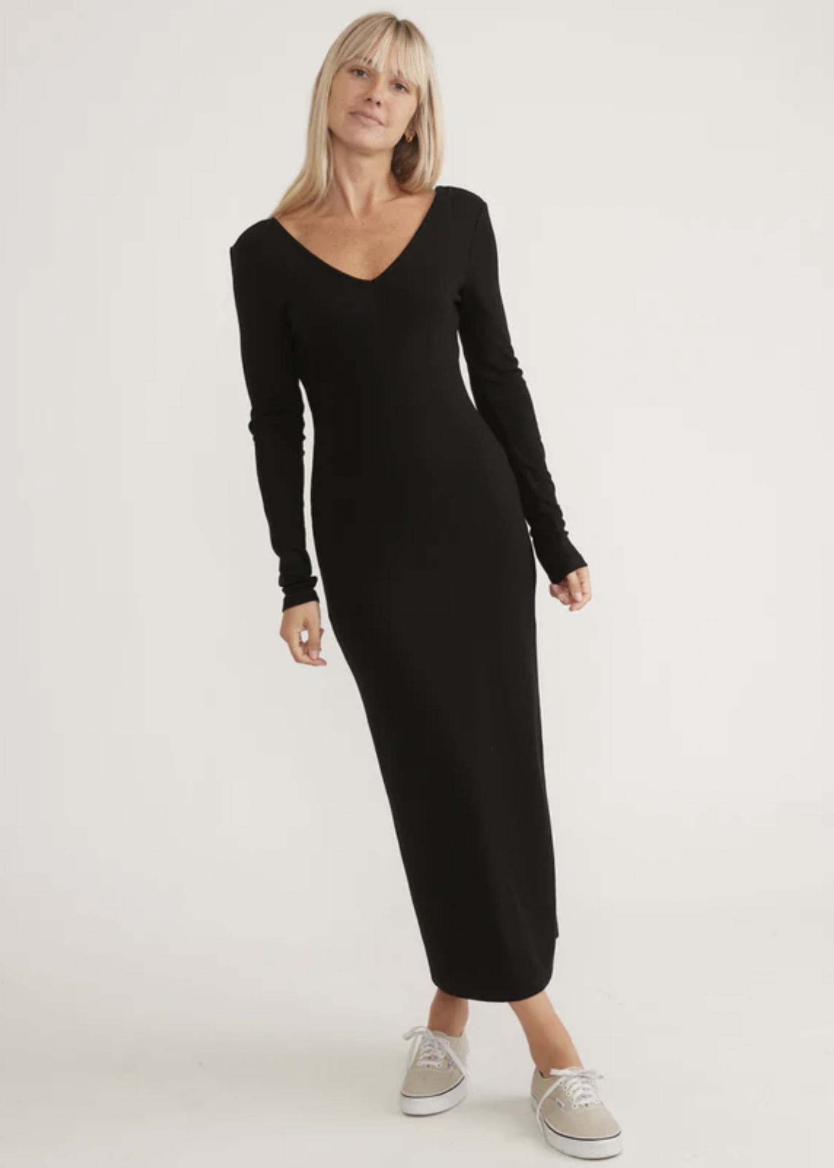 MARINE LAYER MARINE LAYER LEXI RIB VNECK MAXI