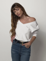 NATION LTD NATION LTD WYATT OVERSIZED VNECK