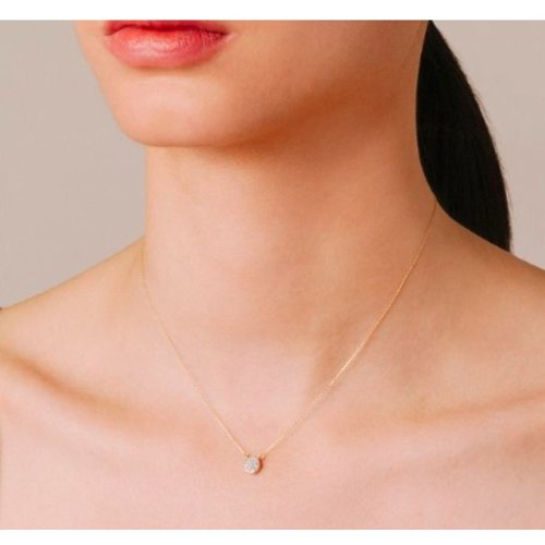 ADINA REYTER ADINA REYTER SOLID PAVE DISC NECKLACE ADINA REYTER ADINA REYTER SOLID PAVE DISC NECKLACE