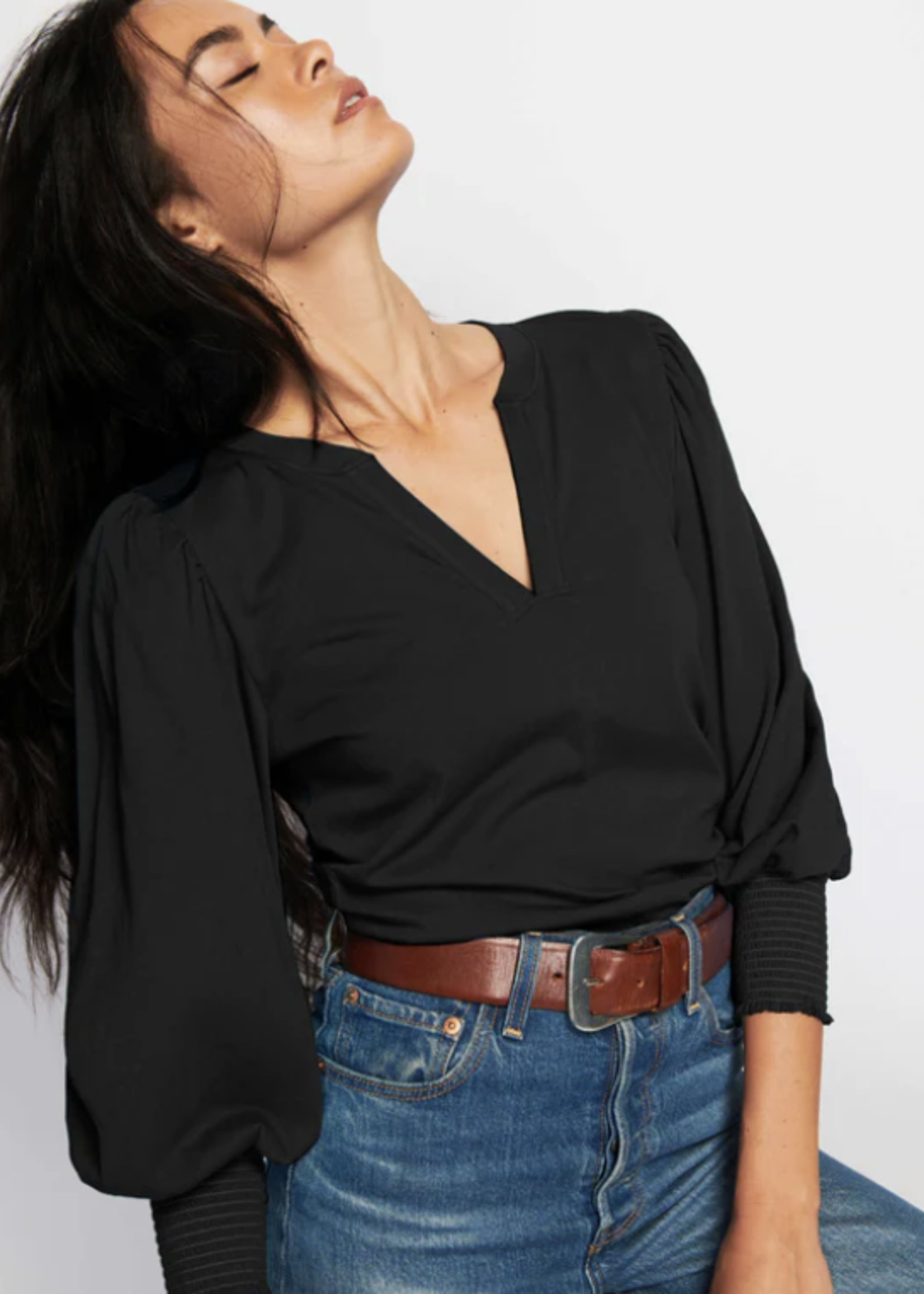 NATION LTD NATION LTD FLORA PEASANT TEE