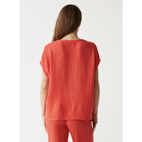 MICHAEL STARS NAOMI SPLIT NECK TOP