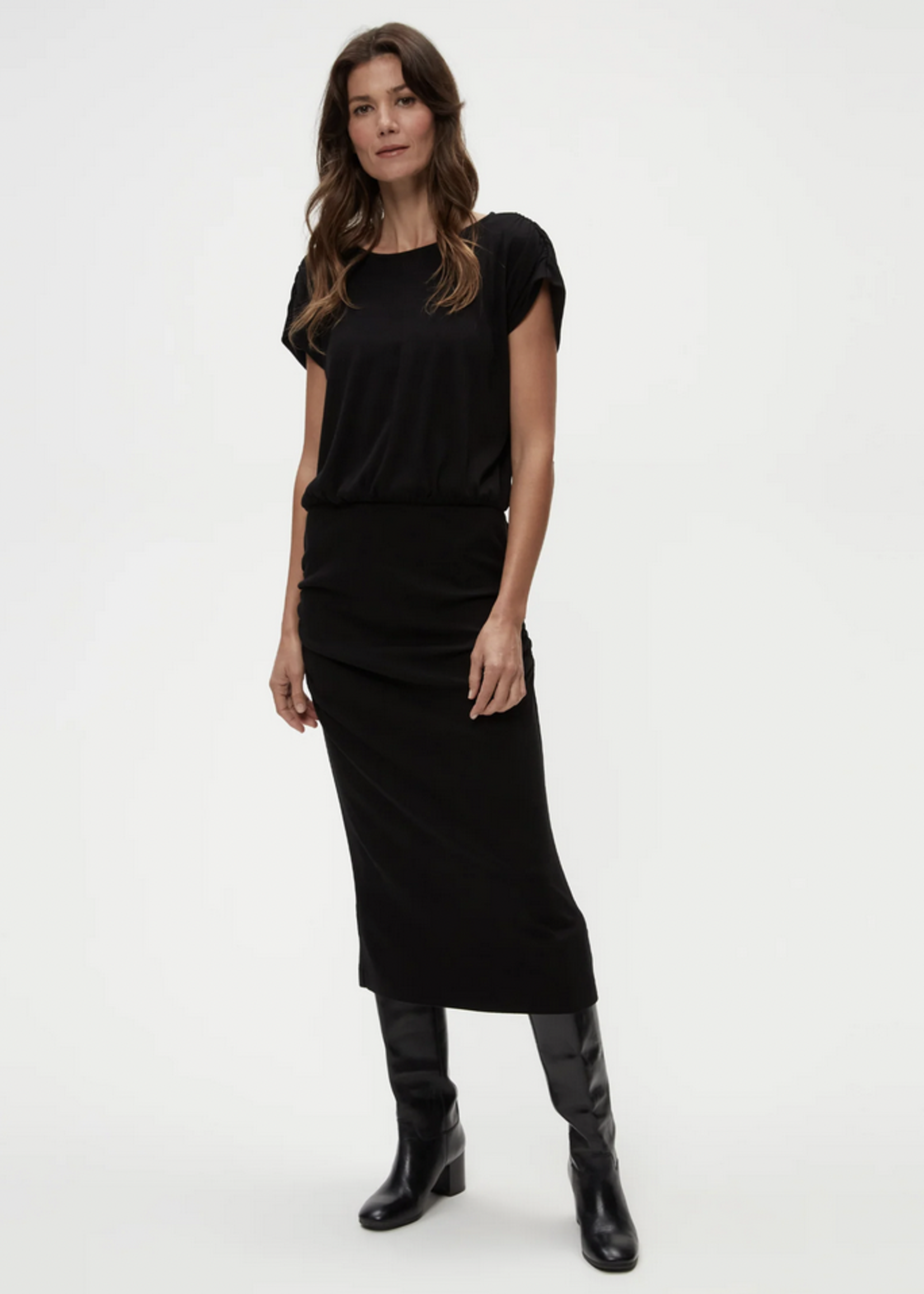 MICHAEL STARS MICHAEL STARS PIPPA GATHERED EMPIRE MIDI DRESS
