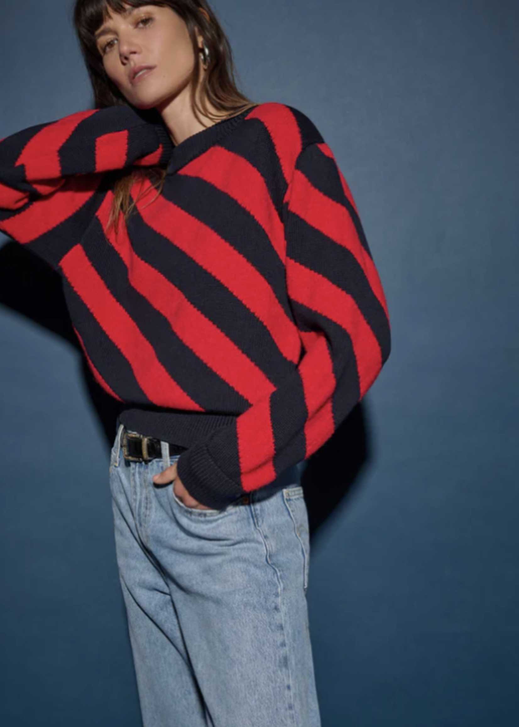 NATION LTD NATION FABIENNE STRIPE SWEATER