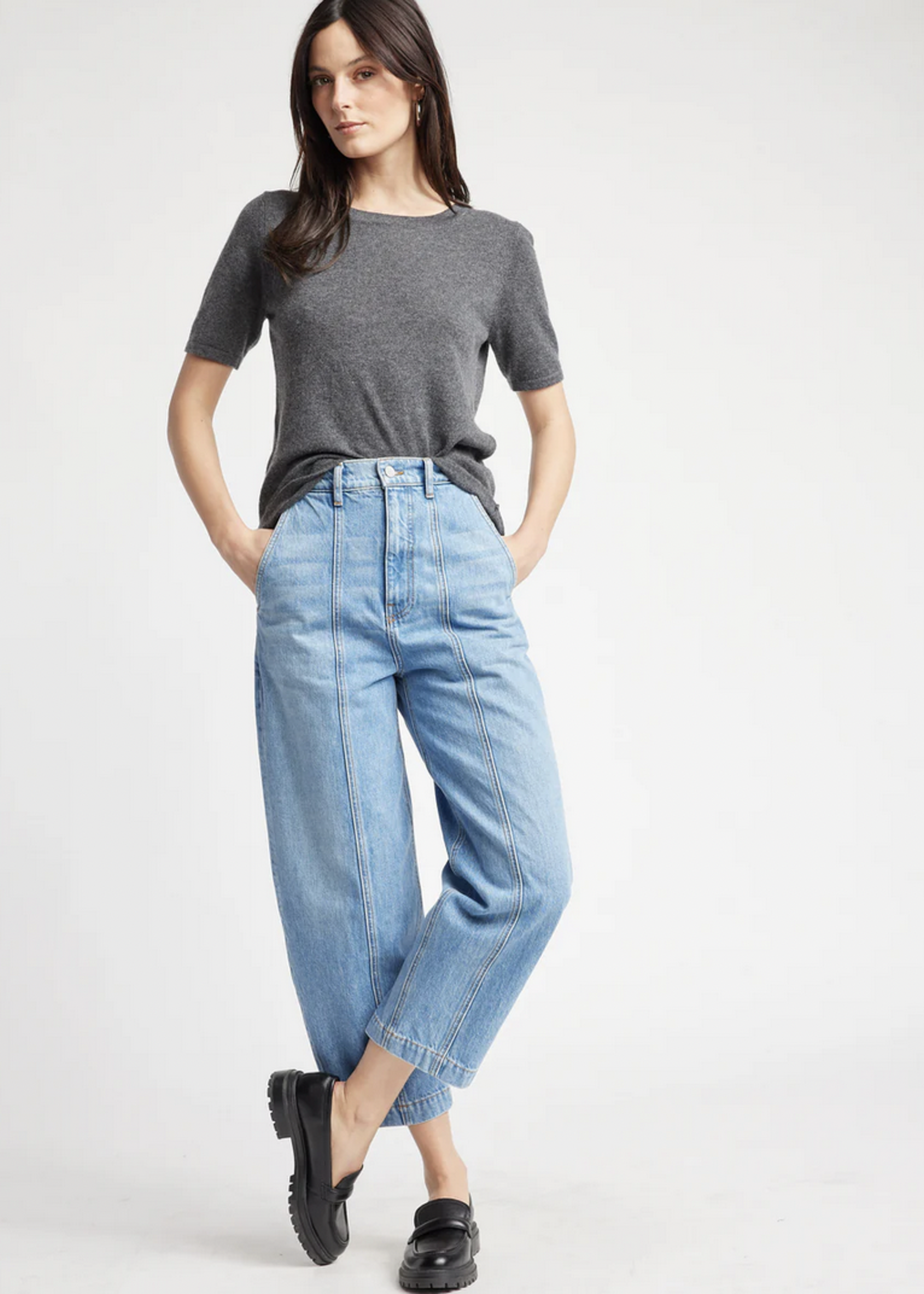 SELF CONTRAST SELF CONTRAST SOL BARREL JEANS