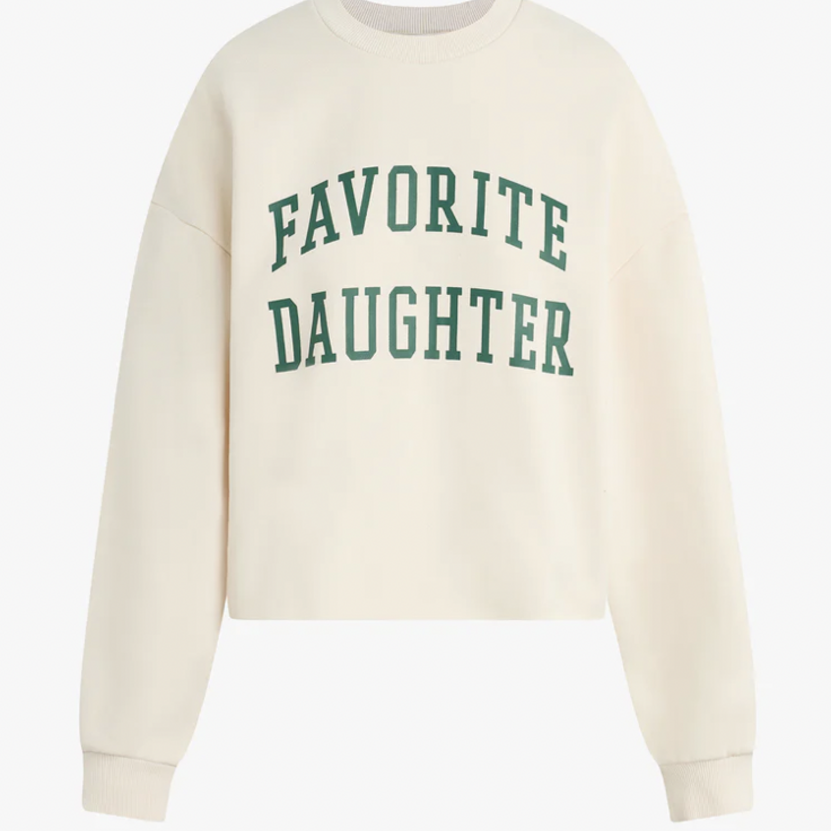 FAVORITE DAUGHTER FAVORITE DAUGHTER CROPPED COLLEGIATE SWEATSHIRT