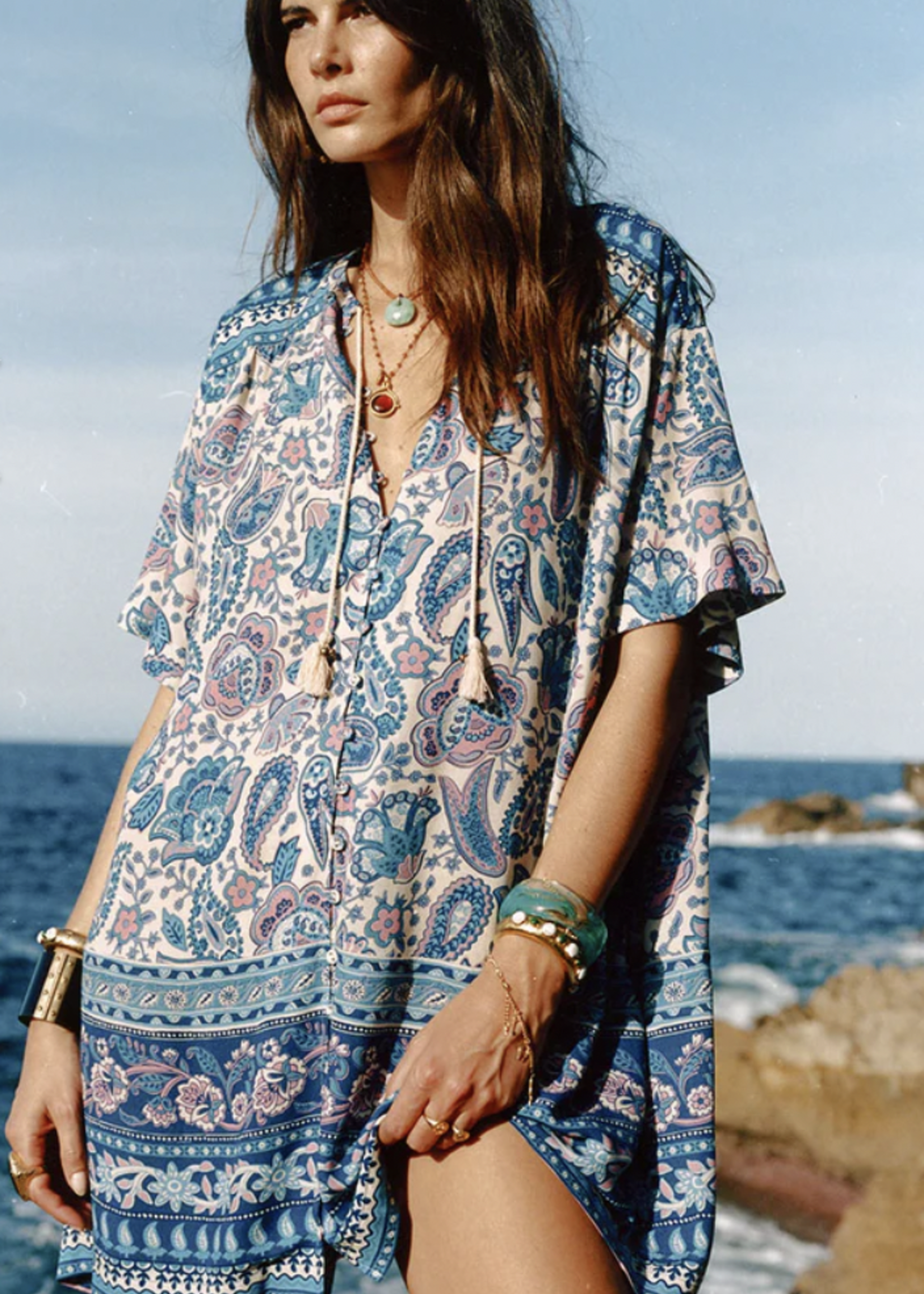 SPELL SPELL MARMONT FLUTTER TUNIC DRESS