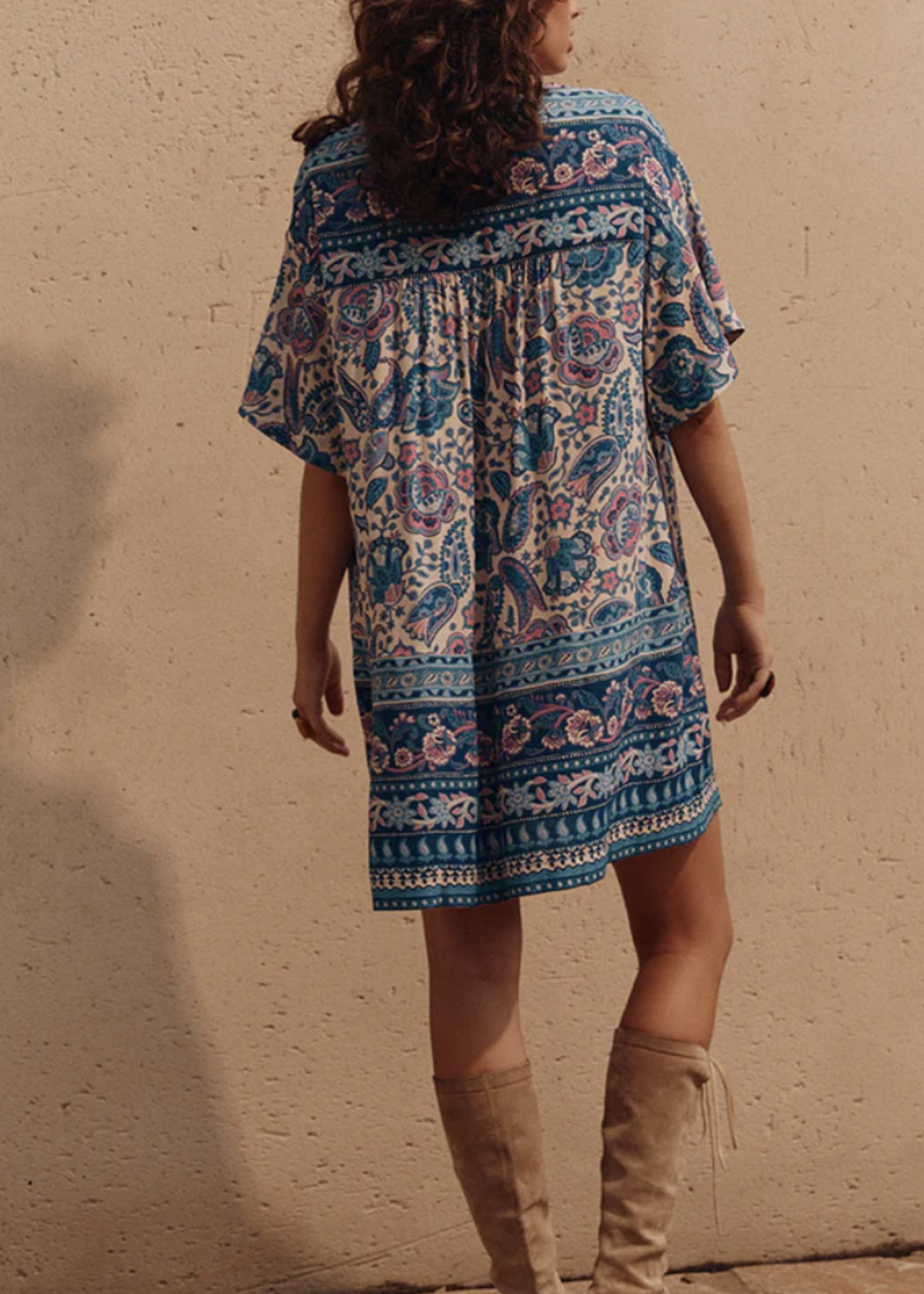 SPELL SPELL MARMONT FLUTTER TUNIC DRESS