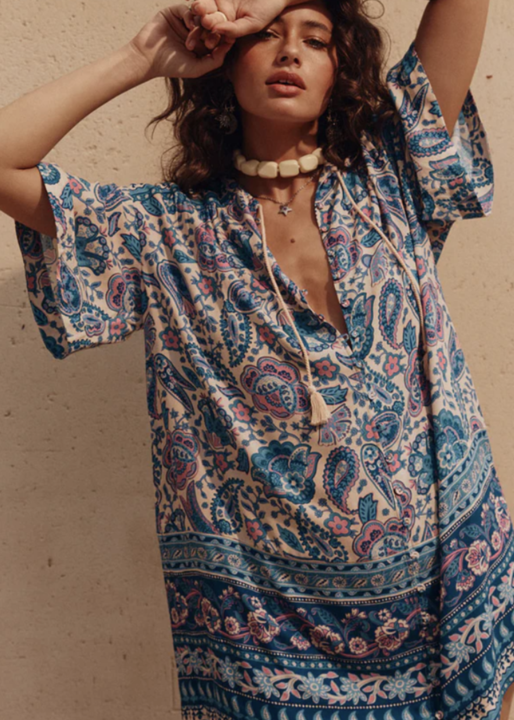 SPELL SPELL MARMONT FLUTTER TUNIC DRESS