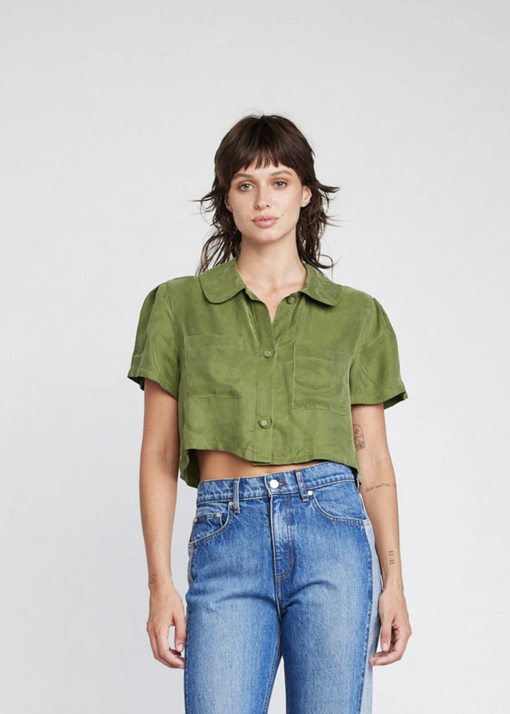 SELF CONTRAST SELF CONTRAST OTTILIE CROP SHIRT