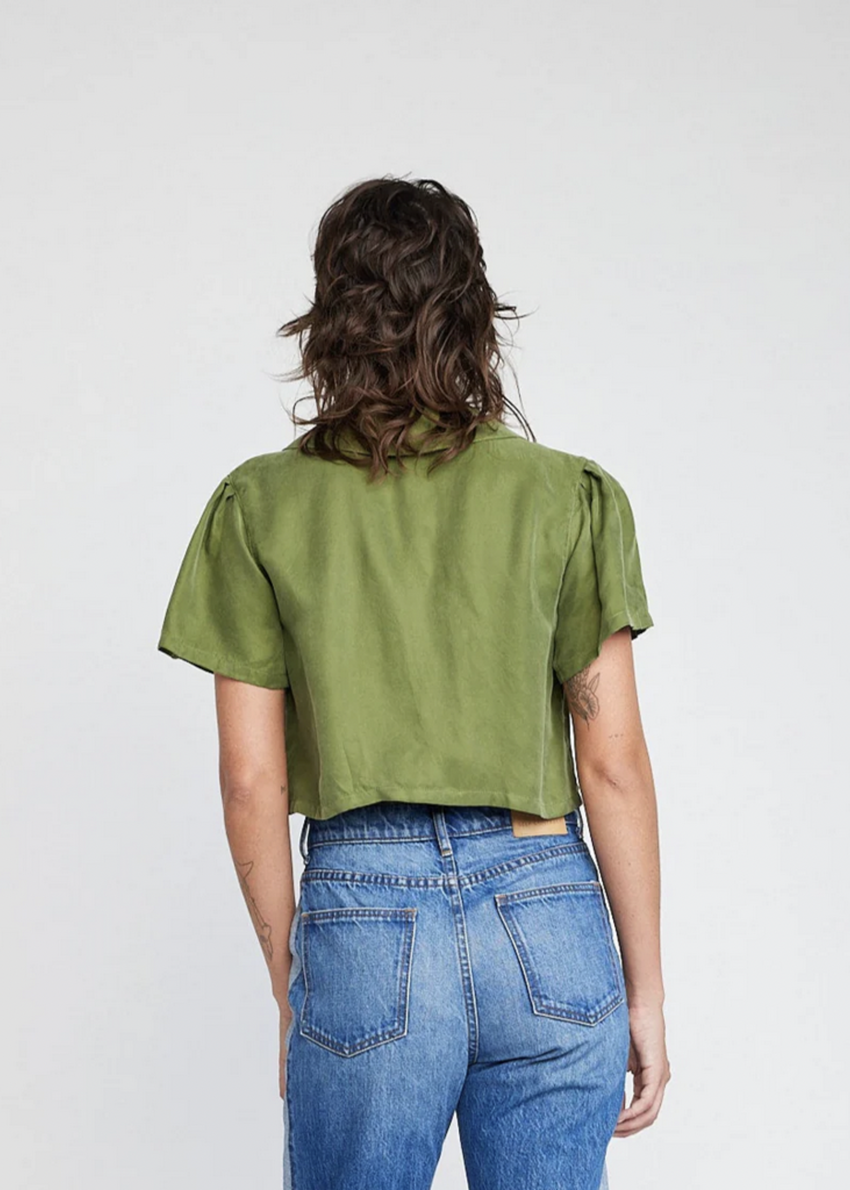 SELF CONTRAST SELF CONTRAST OTTILIE CROP SHIRT