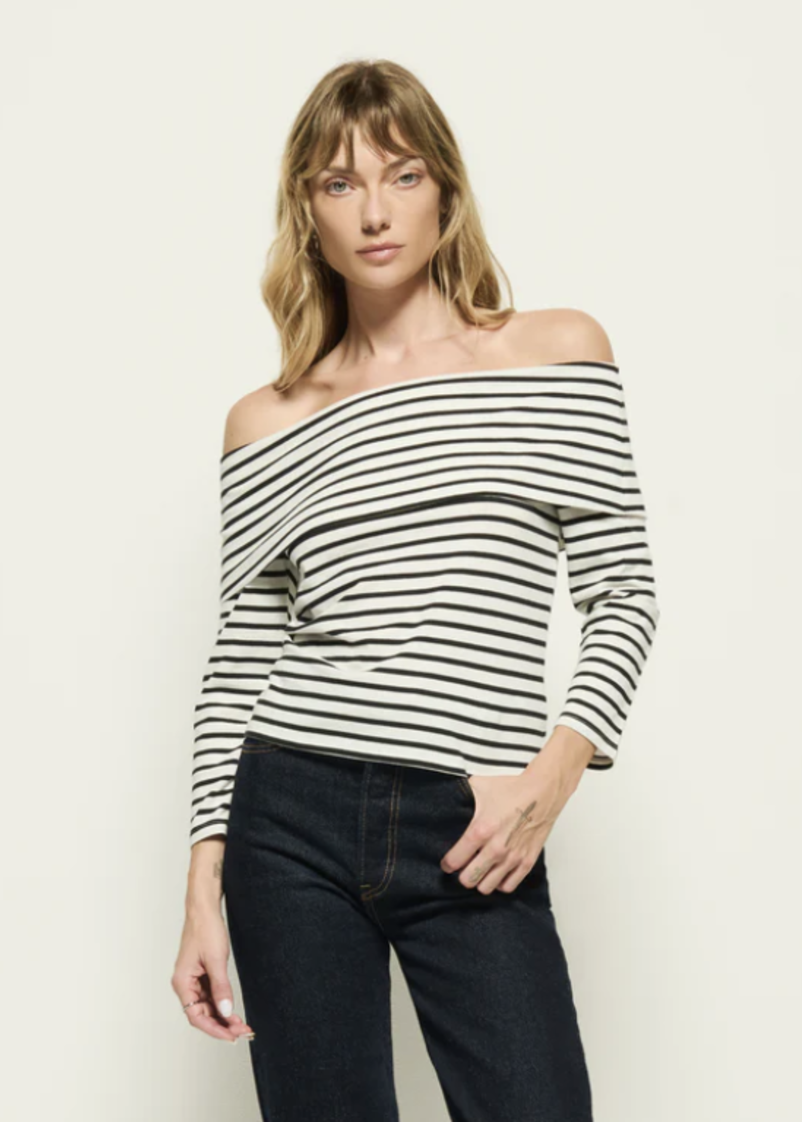 NATION LTD NATION ALEXI OFF THE SHOULDER SHIRT