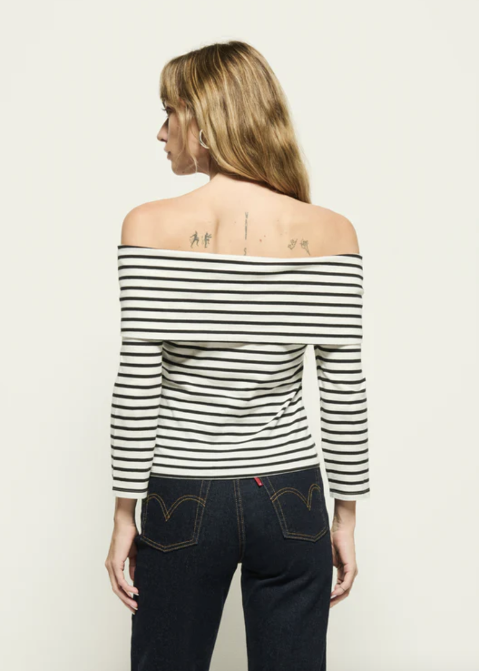 NATION LTD NATION ALEXI OFF THE SHOULDER SHIRT