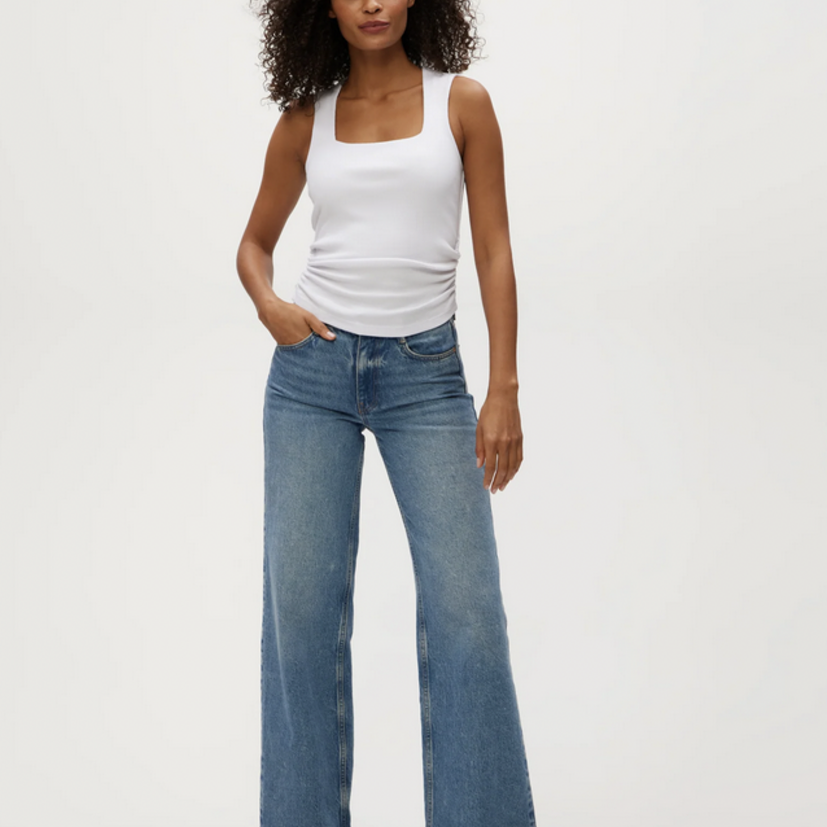 MICHAEL STARS MICHAEL STARS MARIBEL SQUARE NECK TANK