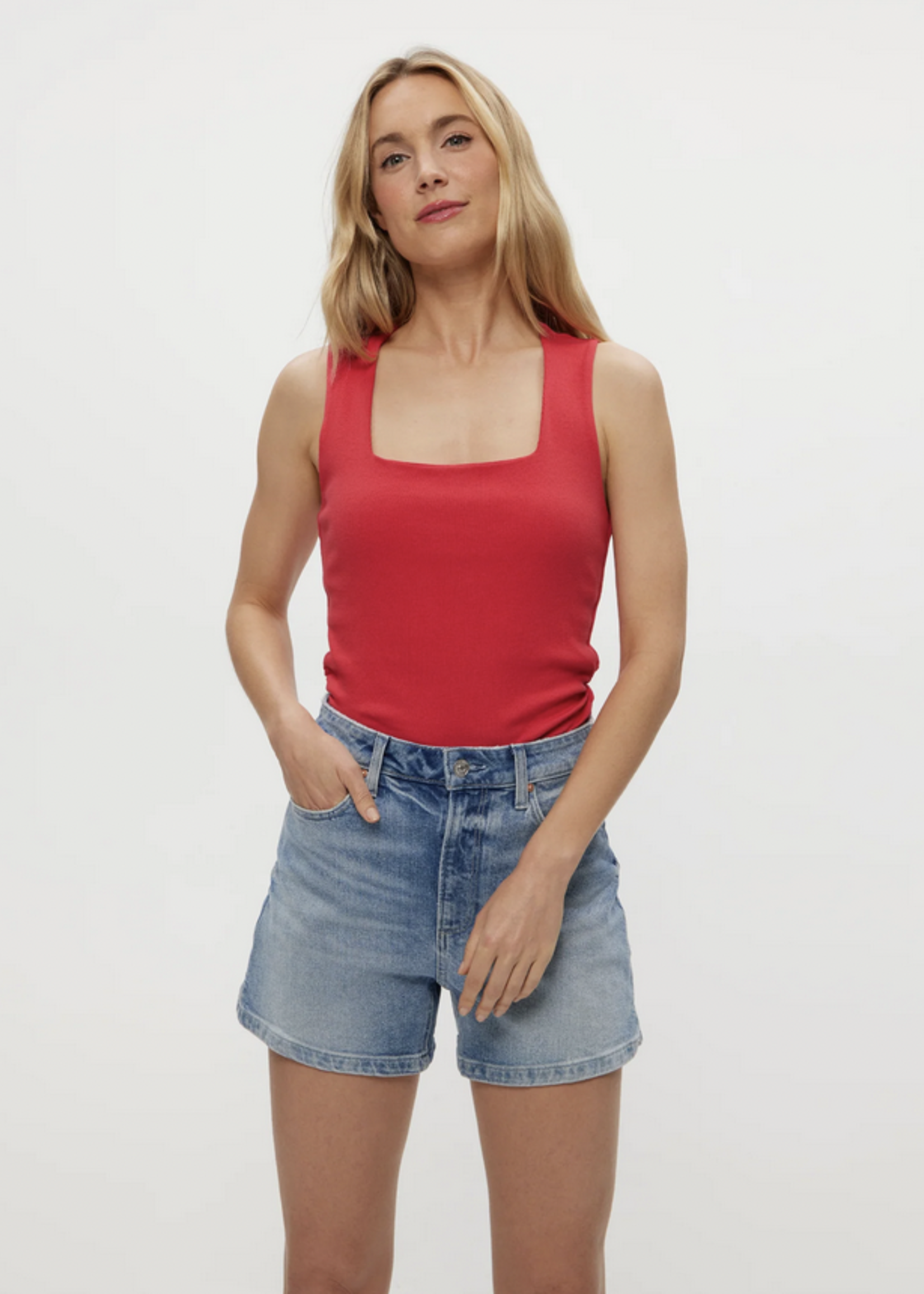 MICHAEL STARS MICHAEL STARS MARIBEL SQUARE NECK TANK