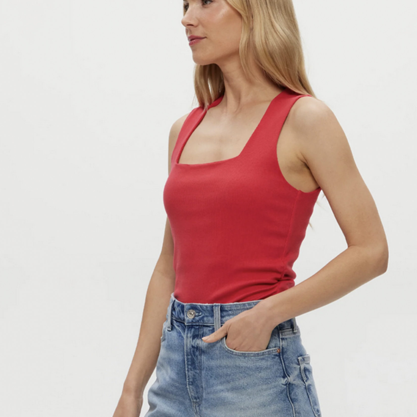 MICHAEL STARS MICHAEL STARS MARIBEL SQUARE NECK TANK