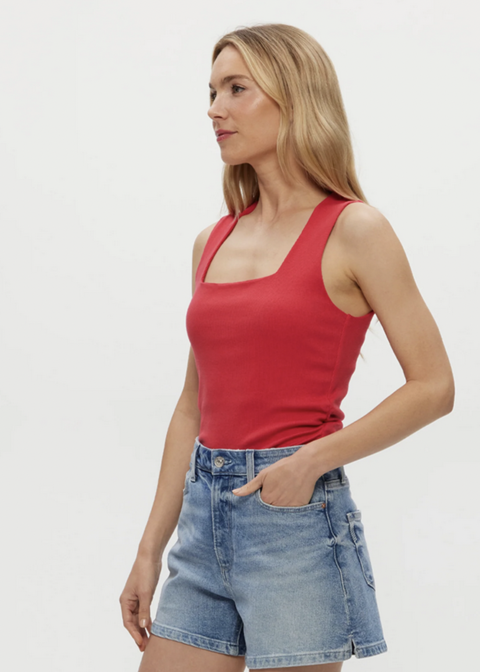 MICHAEL STARS MICHAEL STARS MARIBEL SQUARE NECK TANK