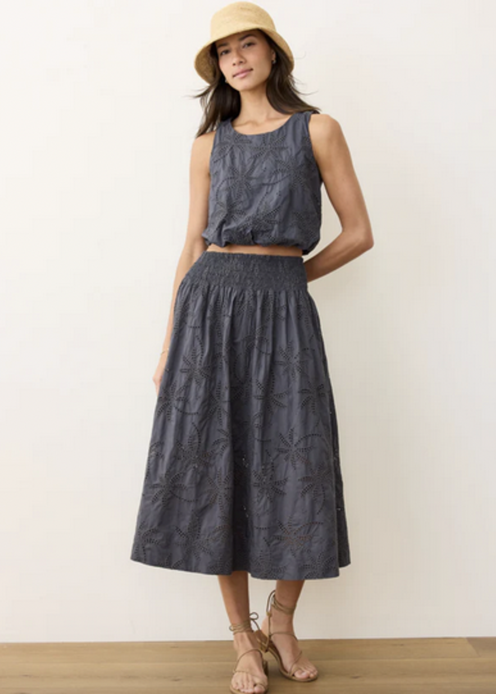 MARINE LAYER MARINE LAYER SAGE EYELET BUBBLE TANK