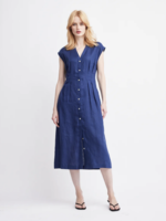 SELF CONTRAST SELF CONTRAST JAMILA BUTTON FRONT MIDI DRESS