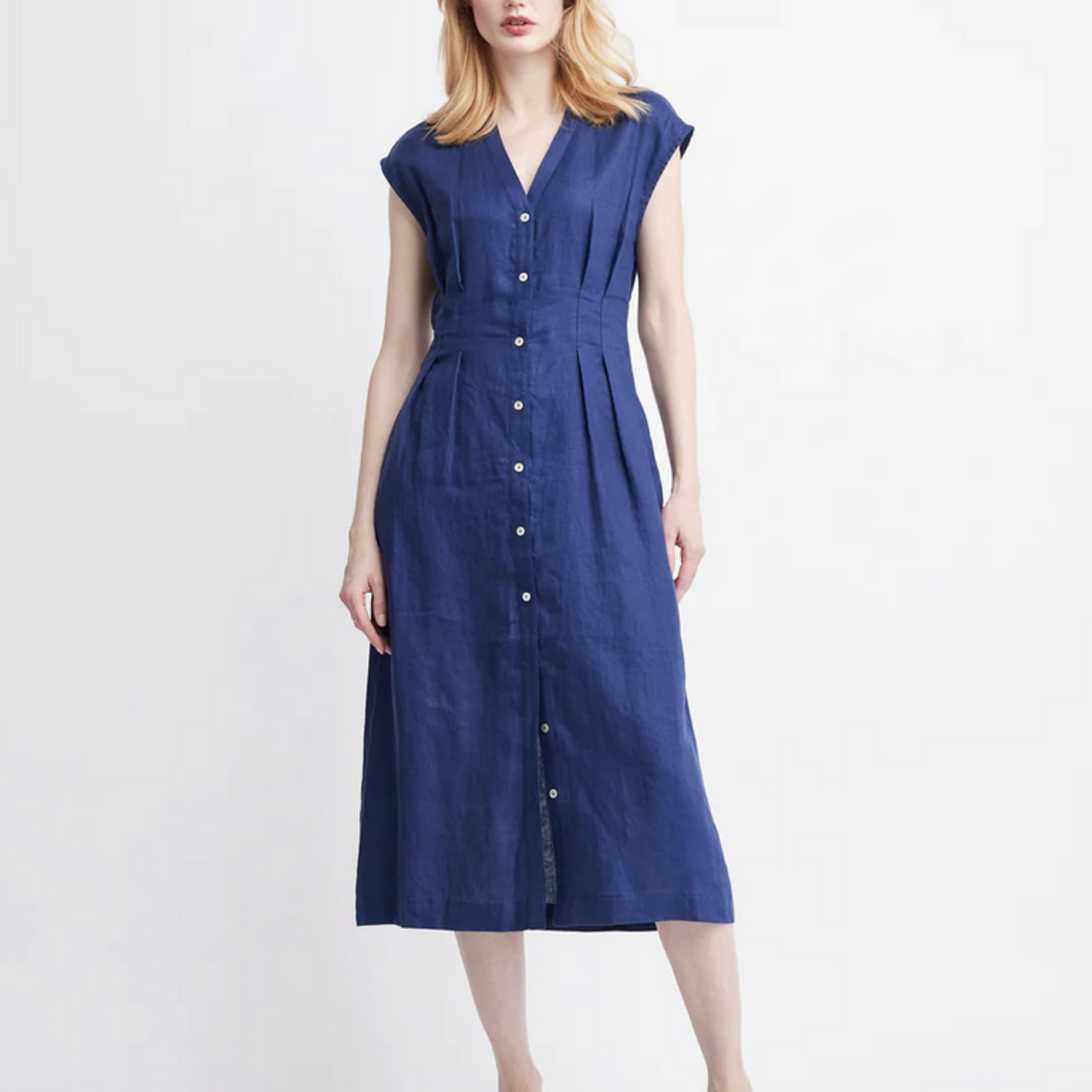 SELF CONTRAST SELF CONTRAST JAMILA BUTTON FRONT MIDI DRESS