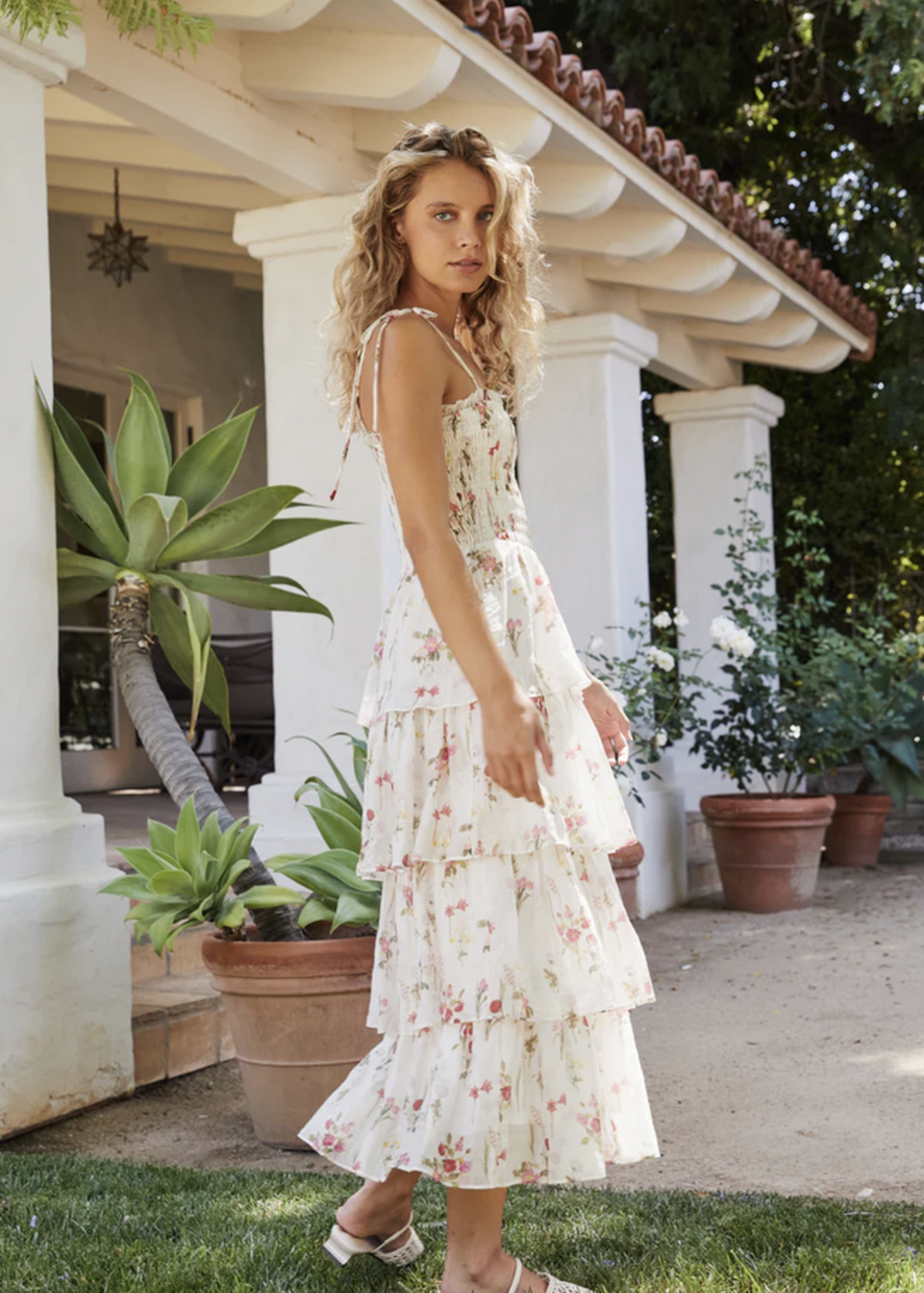 LUCY PARIS LUCY PARIS OLIVE TIERED DRESS