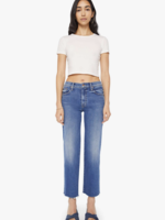 MOTHER MOTHER MID RISE RAMBLER ZIP ANKLE FRAY