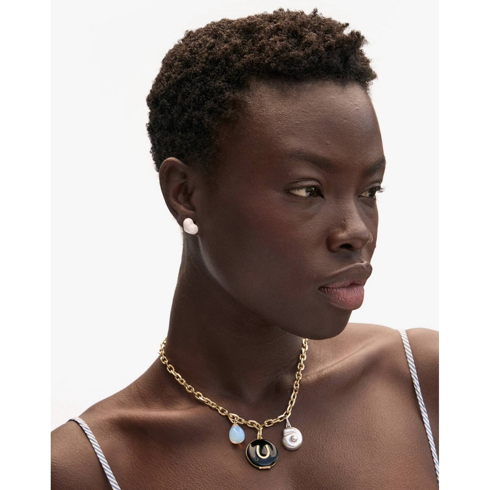 CLARE V. CLARE V. PETIT MYLAR HEART EARRINGS