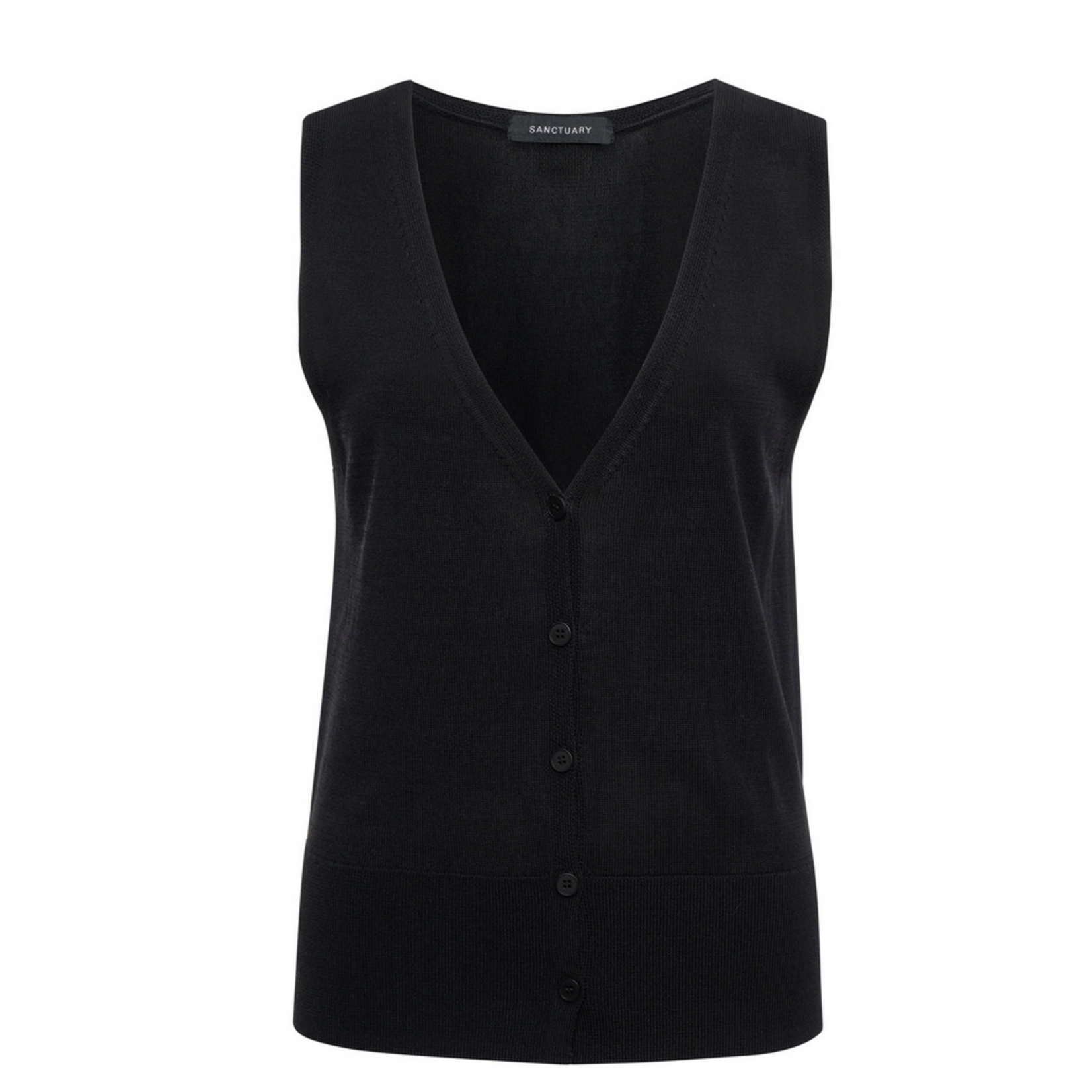 SANCTUARY SANCTUARY KNITTED BUTTON FRONT TANK