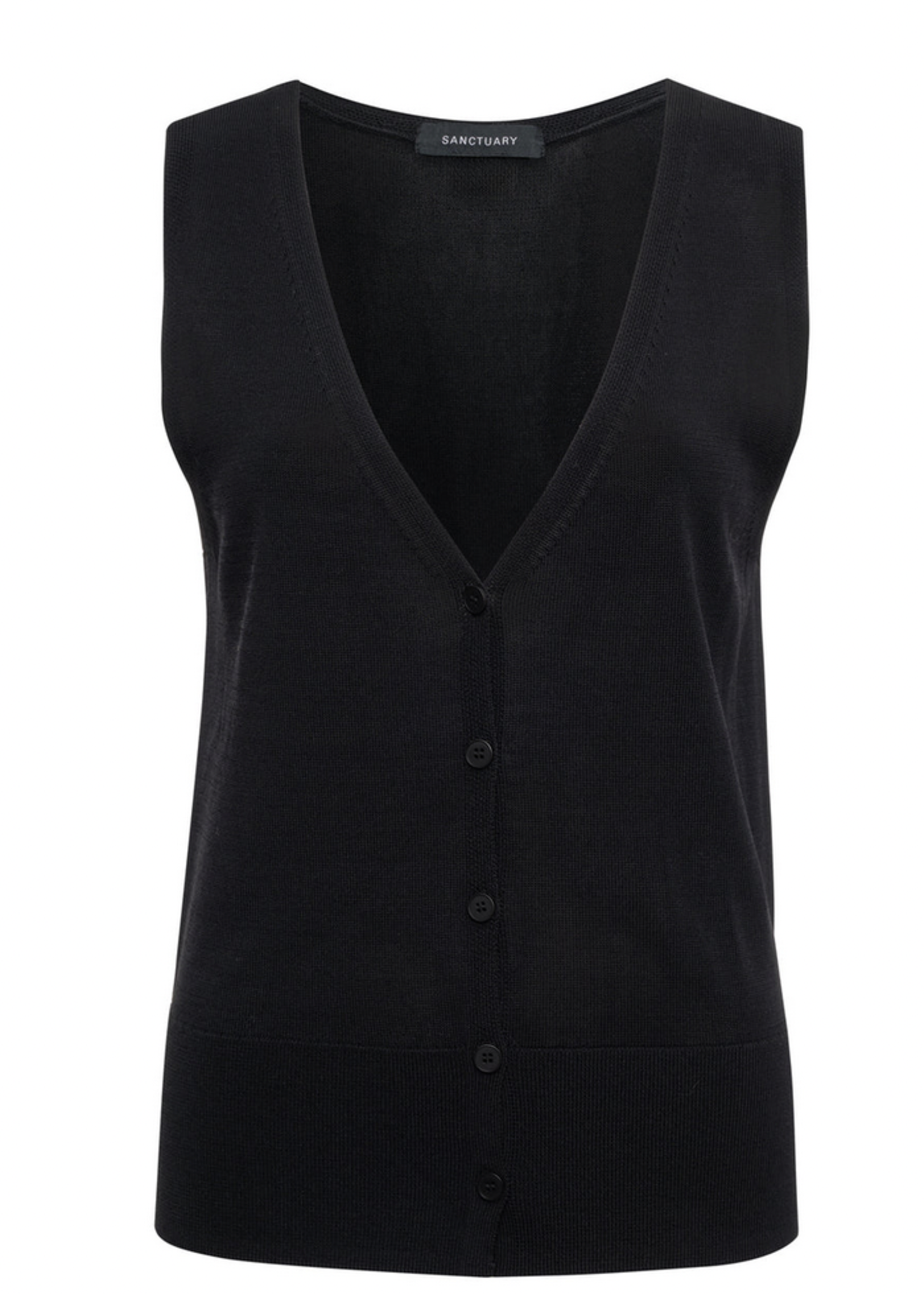 SANCTUARY SANCTUARY KNITTED BUTTON FRONT TANK