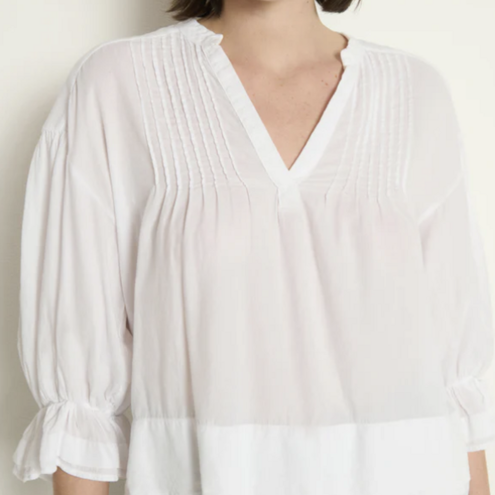 NATION LTD NATION SCARLET PINTUCK BLOUSE