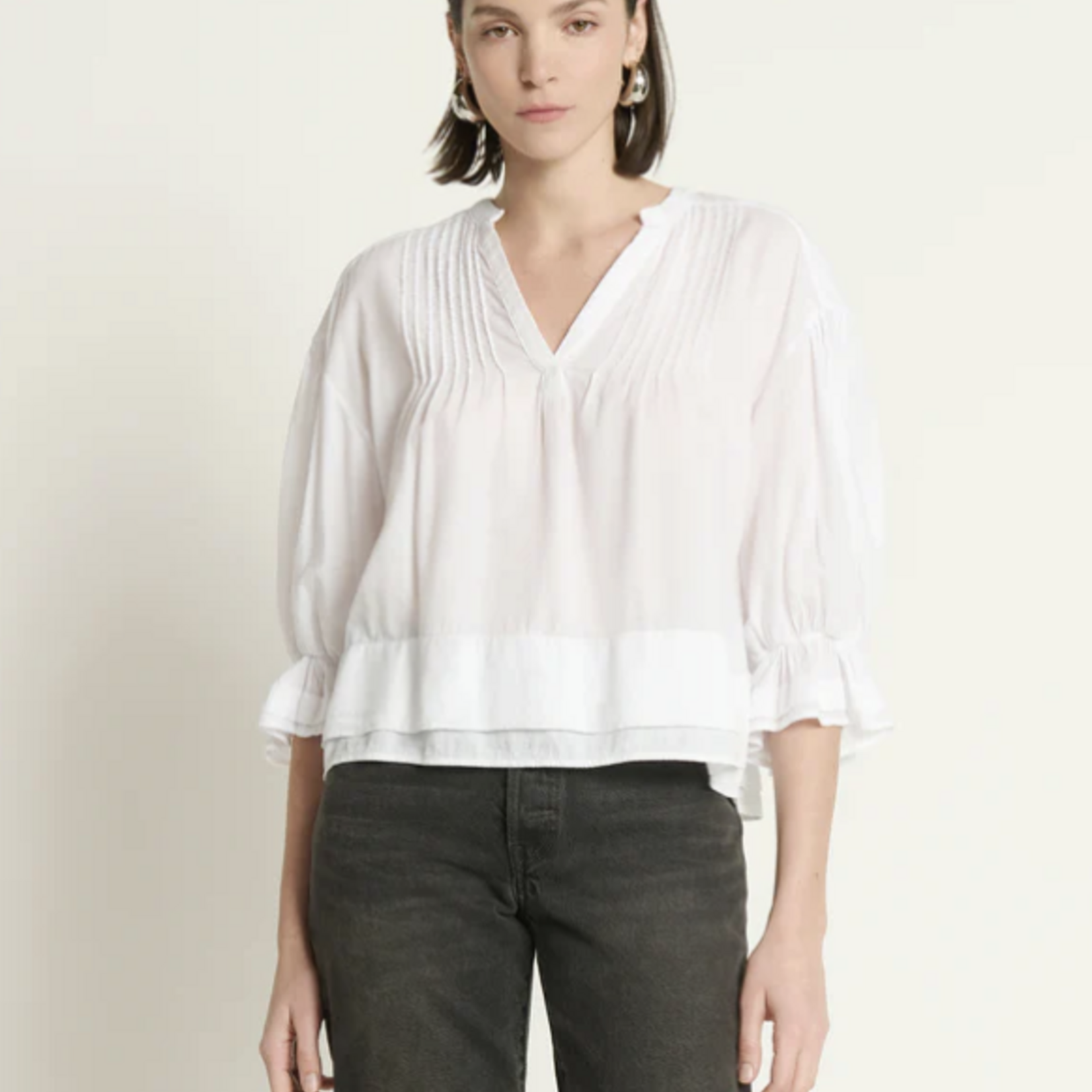 NATION LTD NATION SCARLET PINTUCK BLOUSE