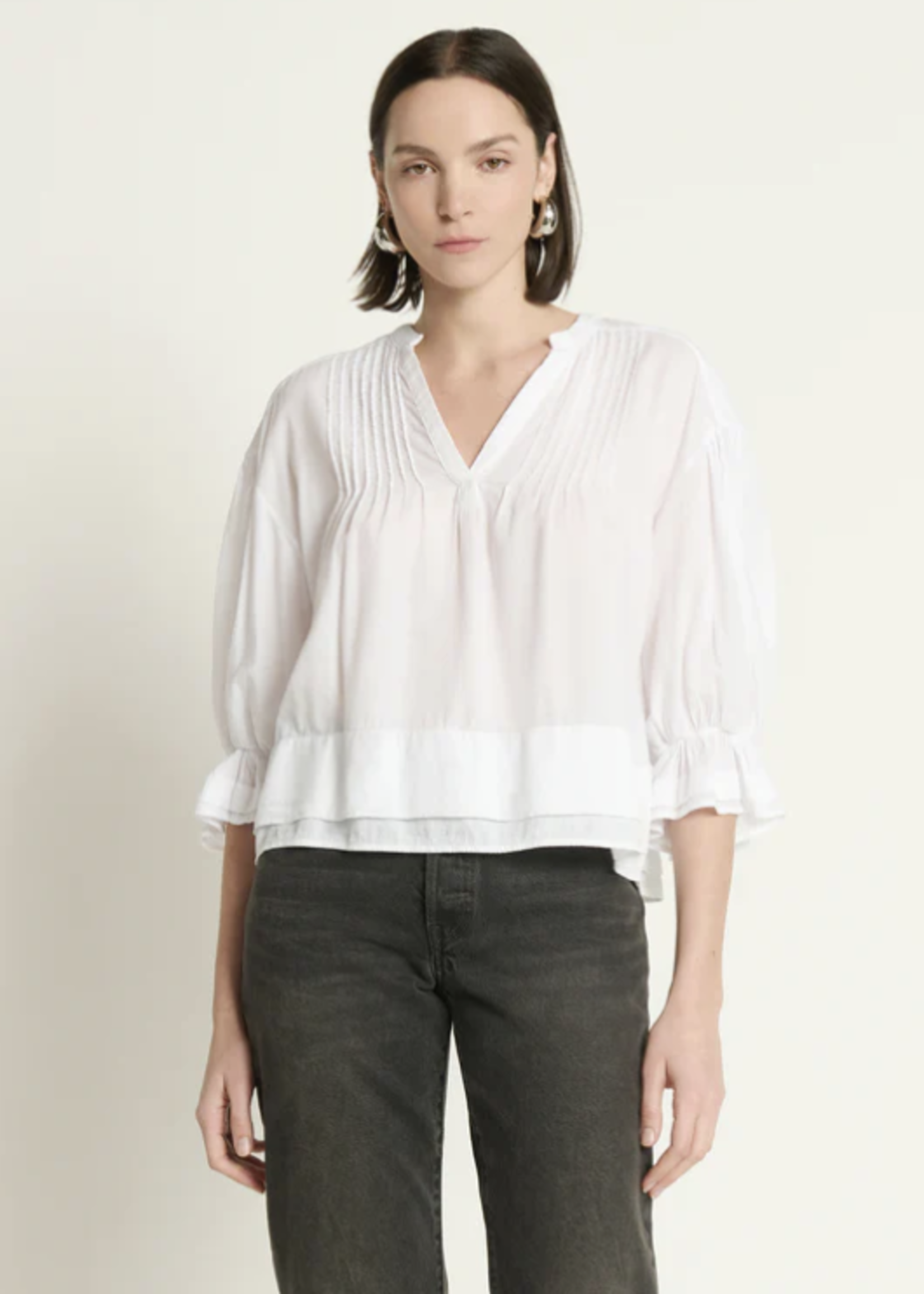 NATION LTD NATION SCARLET PINTUCK BLOUSE