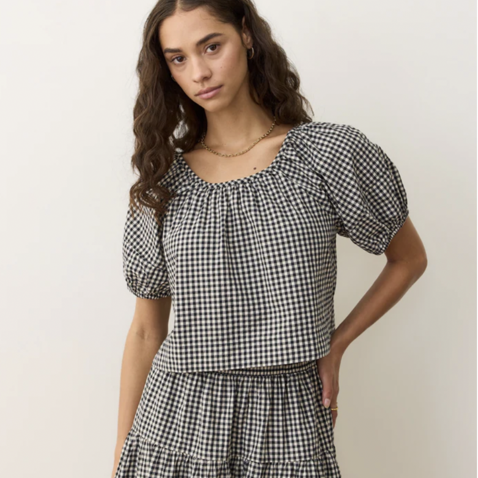 MARINE LAYER MARINE LAYER GIA POPLIN BLOUSE