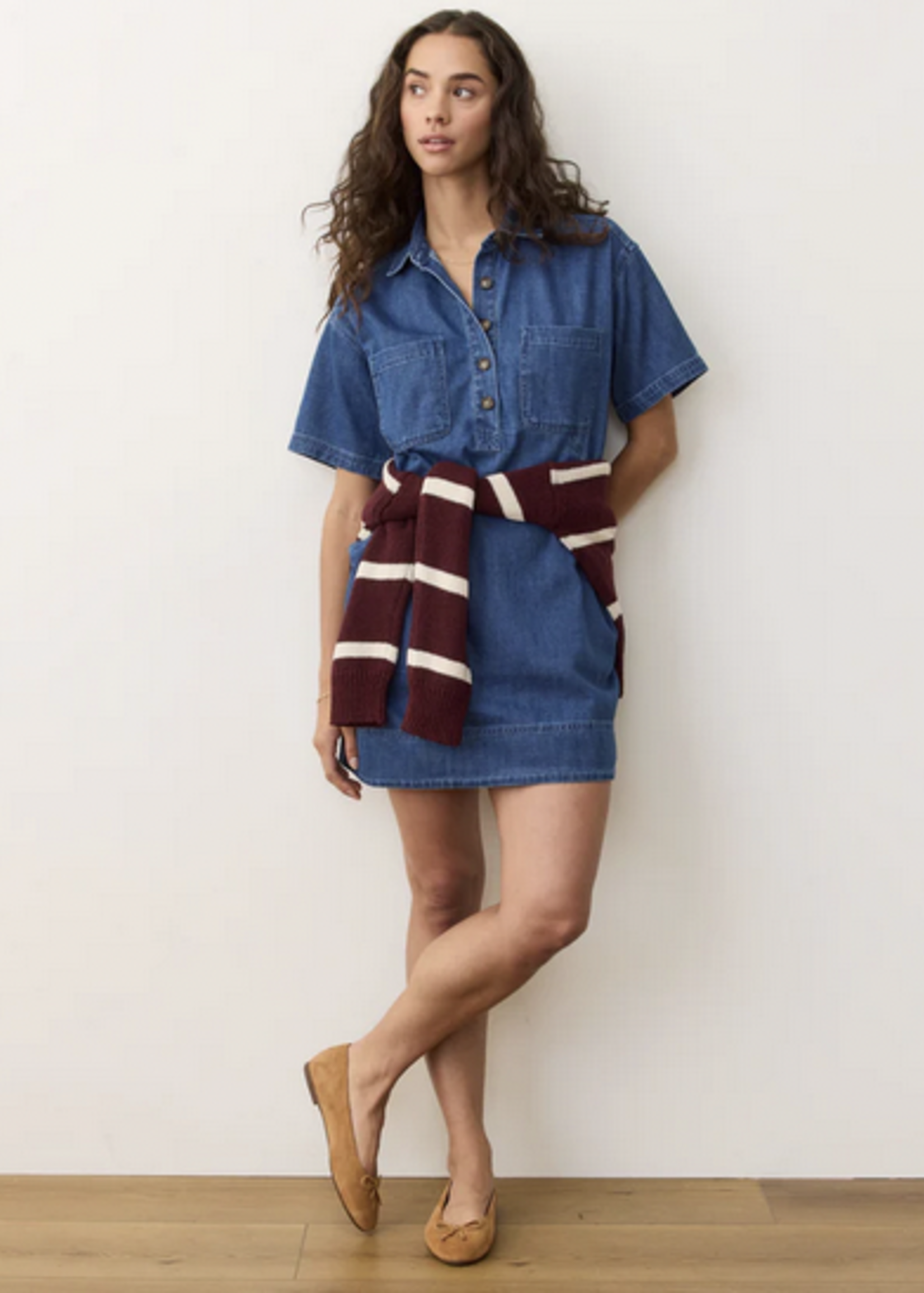 MARINE LAYER MARINE LAYER LIZA DENIM MINI DRESS