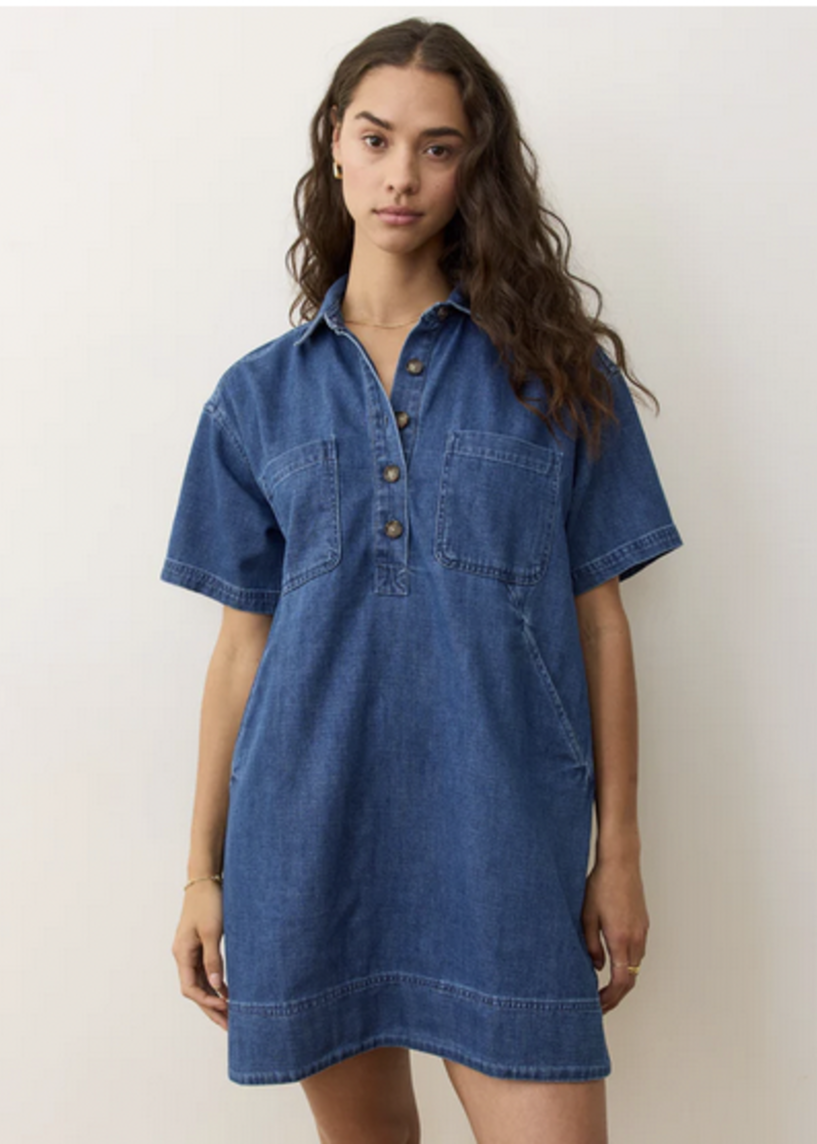 MARINE LAYER MARINE LAYER LIZA DENIM MINI DRESS