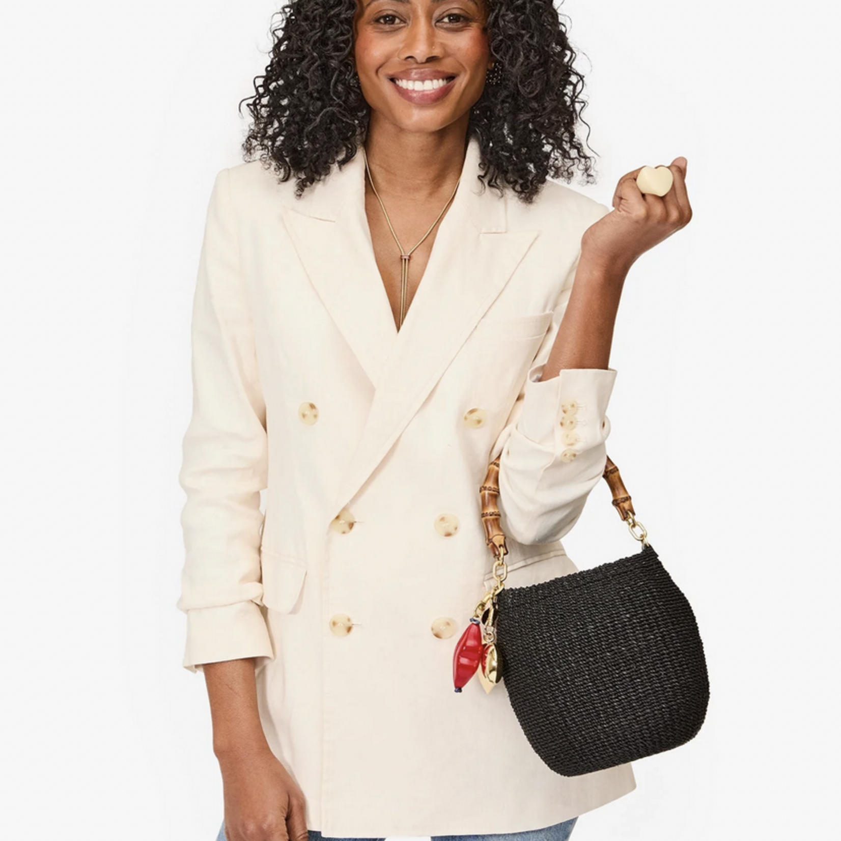 CLARE V. CLARE V. POT DE MIEL W/BAMBOO HANDLE