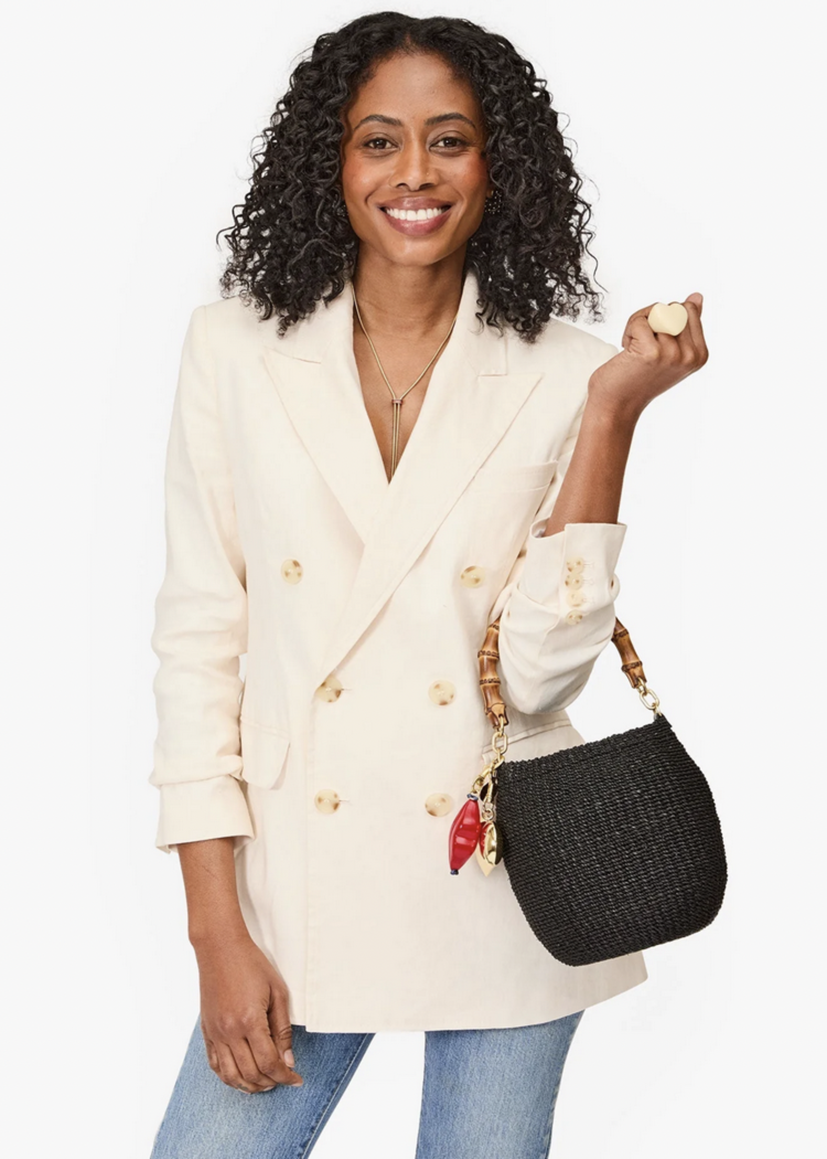 CLARE V. CLARE V. POT DE MIEL W/BAMBOO HANDLE