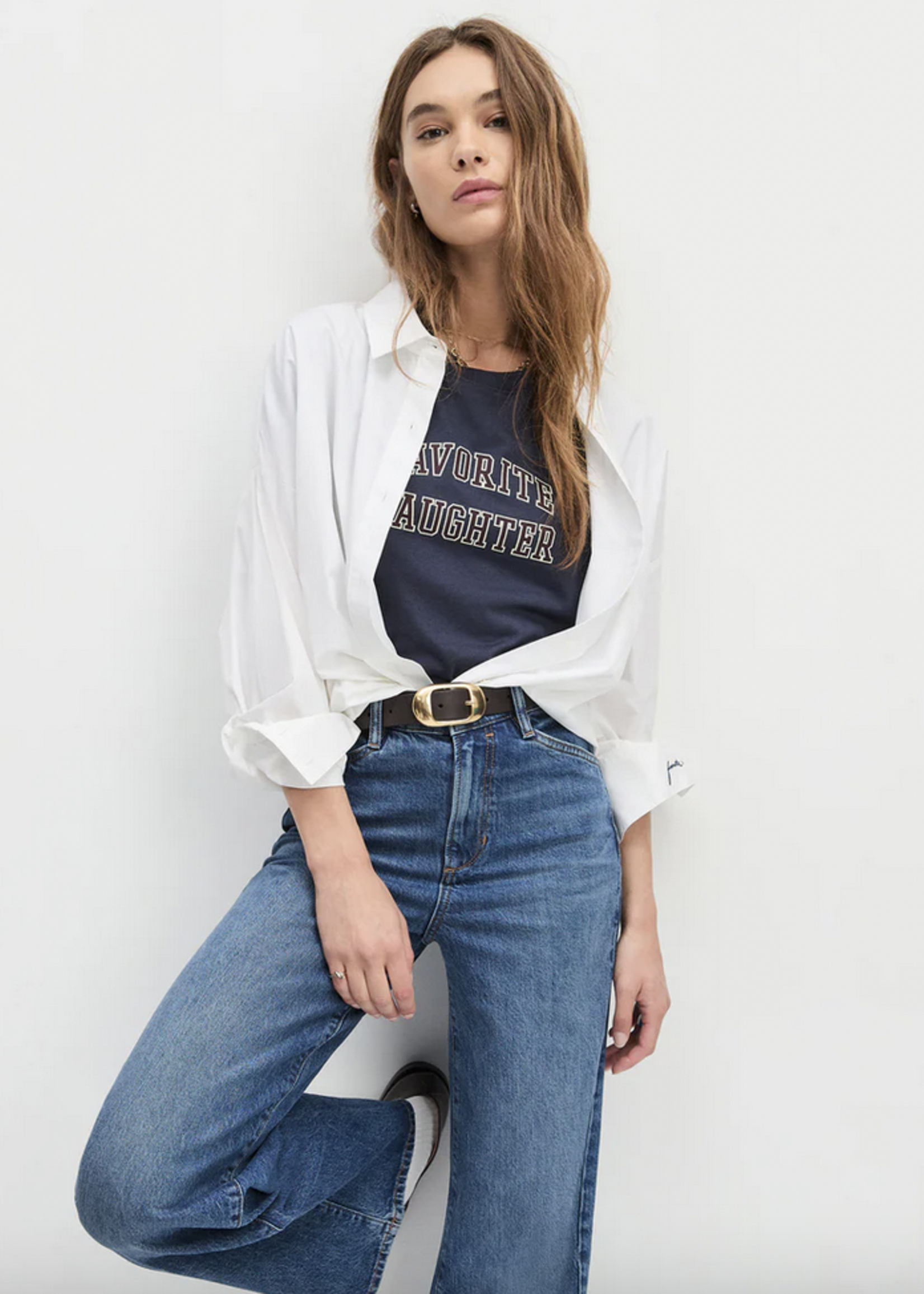 FAVORITE DAUGHTER FAVORITE DAUGHTER CROPPED COLLEGIATE TEE